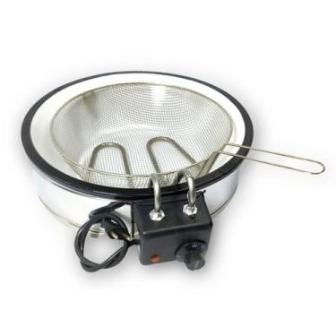 Imagem de Fritadeira Eletrica Redonda 7 Litros Cuba Esmaltada Fryer Max, 110V