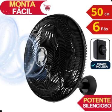 Imagem de Ventilador Parede 6 Pás Potente Silencioso P Loja Igreja Academia Meca