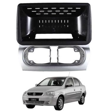 Imagem de Moldura 9 Polegadas Corsa Maxx/Premium 2004 à 2012 Preta Prata Painel 