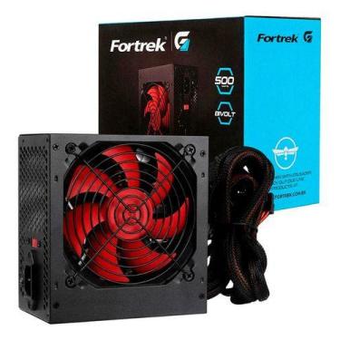 Imagem de Fonte 500w Bivolt Atx Pc Fortrek Crusader Cooler 12cm Cor Preto Silenc