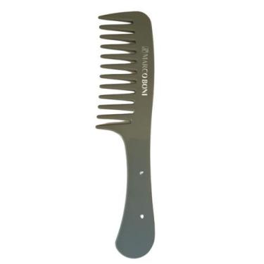 Imagem de Pente De Plástico De Uso Diário Com Dentes Largos Marco Boni, Cinza