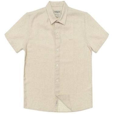 Imagem de Camisa linho kingejoe play manga curta natural. - KING&JOE PLAY, 14, A