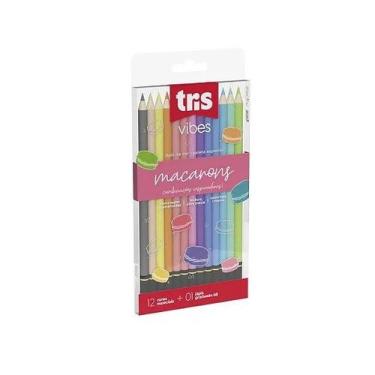 Imagem de Lápis De Cor Tris 12 Cores Vibes Tons Macarons