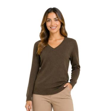 Imagem de Blusa Suéter Feminino em Tricot Inverno Frio Cor:RoyalTamanho:G - Kant