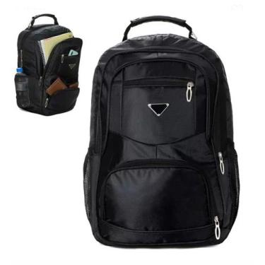 Imagem de Mochila impermeável notebook, na cor preta com alça de cabo de aço - X