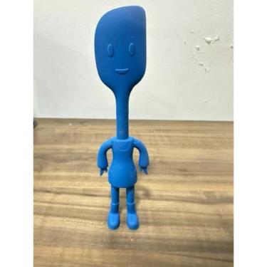 Imagem de Espatula Boneco Silicone  Azul Wincy