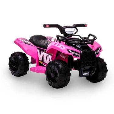Imagem de Mini Moto Quadriciclo Elétrico Menina Menino Infantil 6v 4x4 Rosa - Be