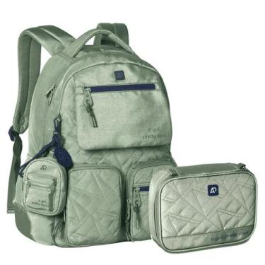 Imagem de Kit Mochila de Costas E Estojo Escolar Fofa Oficial Alice Palucci It G