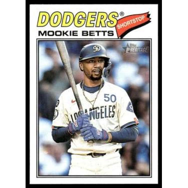 Imagem de Card de Beisebol Topps Heritage 2026 Mookie Betts Dodgers - Marca Próp