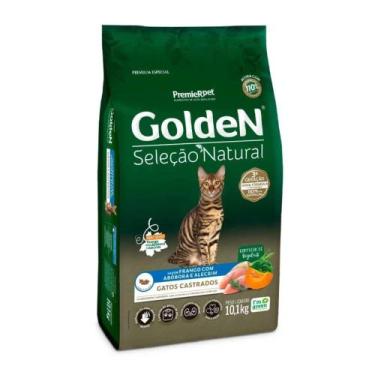 Imagem de Ração Golden Seleção Natural Para Gatos Castrados Sabor Frango com Abó