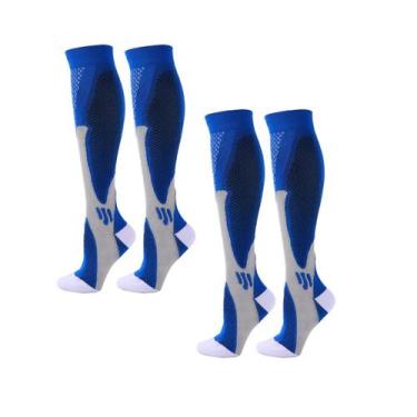 Imagem de Kit 2 Pares Meia De Compressão Estimula Circulação Sport - Ottosports,