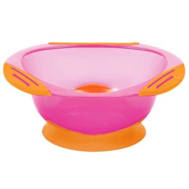 Imagem de Prato infantil do tipo bowl com ventosa Buba - rosa