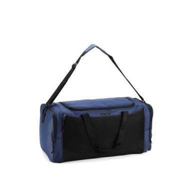 Imagem de Bolsa De Viagem Mala Média Sacola De Mão E Tiracolo Denlex, Azul, M