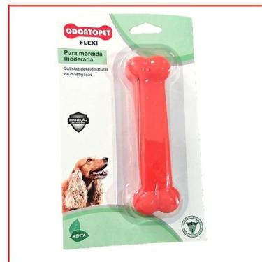 Imagem de Brinquedo Osso fino Mordedor cachorro Odontopet Flexi 15 kg