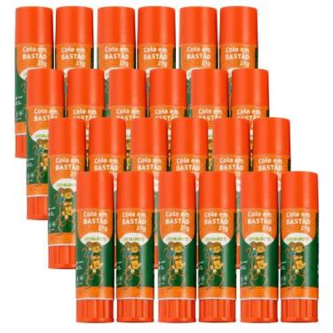 Imagem de Cola Em Bastão 21g Leo & Leo Kit Com 24 Unidades Escolar - Cola Bastão
