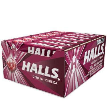 Imagem de Bala Halls Cereja Caixa Com 21 Unidades 28g