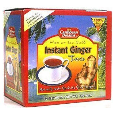 Imagem de Chá Instantâneo de Gengibre Caribbean Dreams Pré-Adoçado 20 Sachês