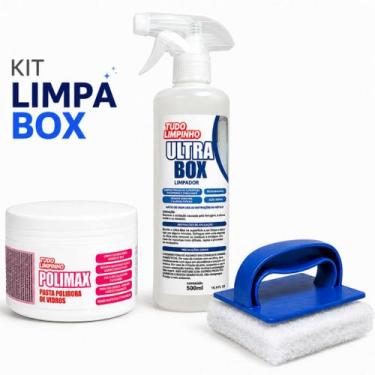 Imagem de Kit Limpa Box de banheiro, limpa janelas de vidro e blindex, Pasta Pol
