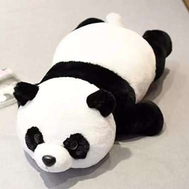 Imagem de suhang 50 Cm-90 Cm de Pelúcia Panda deitado de Pelúcia Animal Macio Preto E Branco Boneca de Pelúcia Travesseiro de Dormir