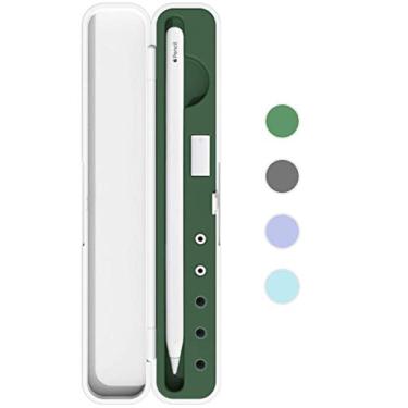 Imagem de Capa para Apple Pencil 2ª geração e 1ª geração iPencil caixa de armazenamento com tampa – Estojo para Apple Pencil – Capa protetora para iPad Pencil Case – Acessórios Apple Pencil (Verde oliva)