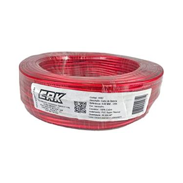 Imagem de Fio Flexível Crank Cabo de Bateria para Sonorização Profissional 6mm 50 Metros Vermelho Cristal