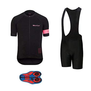Imagem de Conjunto de roupas de ciclismo para ciclismo e ciclismo, kit de camisetas de bicicleta + shorts de secagem rápida, roupas de equitação com zíper completo, C36-12, S=Height: 5'4"-5'5" Weight:100-125 lbs