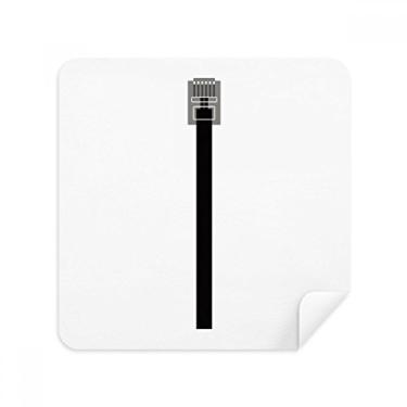 Imagem de Cabo de Internet preto com padrão de plugue USB, tecido de camurça, 2 unidades