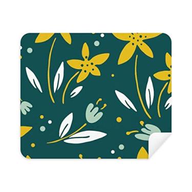 Imagem de Pano de limpeza de flores branco verde amarelo, 2 peças, tecido de camurça