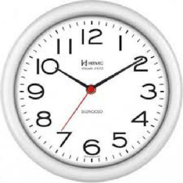 Imagem de Relógio de Parede Herweg Branco Ponteiro Continuo 22cm