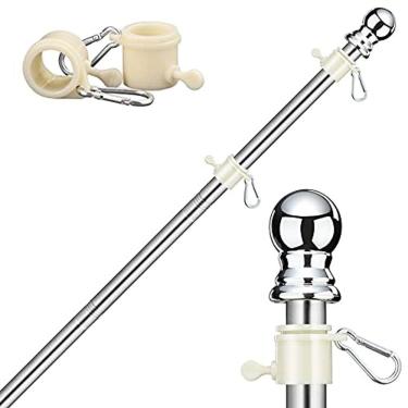 Imagem de FLY HAWK Flag Pole - 6FT Flagpole Kit para bandeira americana - 3x5 4x6 Bandeira Pesada De Bandeira-Polo de Bandeira de Metal Profissional para House 