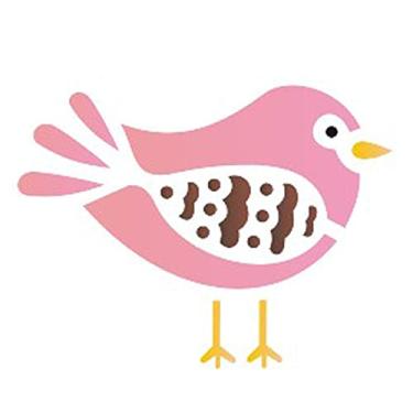 Imagem de Stencil de Plástico para Pintura OPA 10 x 10 cm - 1311 Pássaro