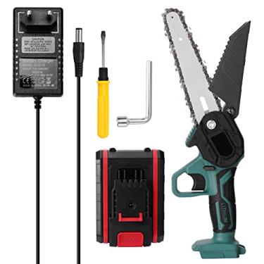 Imagem de Mini serra de poda elétrica portátil de 21V Ferramenta de corte de madeira pequena recarregável para corte de madeira Ferramenta para trabalhar madeira com uma mão para jardim de pomar CAIJI