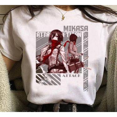 Imagem de Camiseta Mikasa Shingeki No Kyojin Attack On Titan Anime - Hippo Pre
