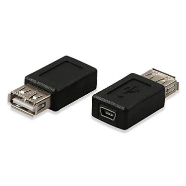 Imagem de Conversor adaptador fêmea USB 2.0 A para USB B Mini 5 pinos Electop 2 Pack