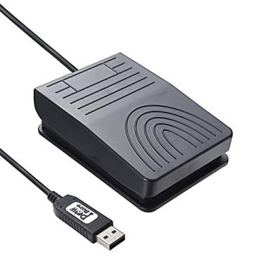 Imagem de Powboro Pedal USB, interruptor de pé USB, videogame de computador, pedal com mãos livres, programa de controle de uma tecla, teclado para mouse de computador, HID para transcrição, push to talk, zoom, streaming, jogos