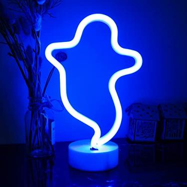 Imagem de ENUOLI Luzes decorativas de neon, luzes de neon, luzes noturnas, com suporte de base, decoração de mesa, luminárias com base para quarto de crianças, sala de estar, Natal, aniversário, casamento
