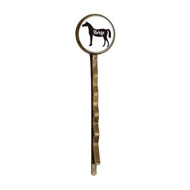 Imagem de Chapéu de cavalo preto e branco animal retrô de metal