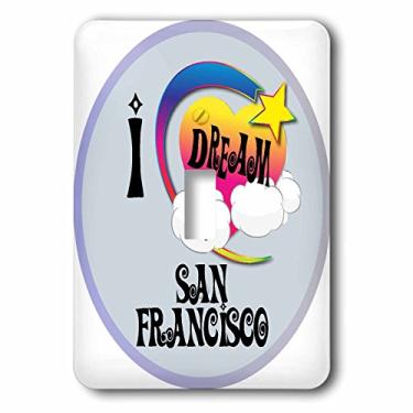 Imagem de 3dRose Lsp_166126_1 Capa para interruptor de luz de coração feminino fofo I Dream of San Francisco