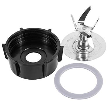 Imagem de Lâmina de liquidificador para peças de reposição para liquidificador Oster com tampa de base de pote e junta de vedação de anel O kit de atualização de acessório da Aooba (6 pontos)