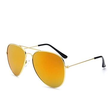 Imagem de Óculos de sol feminino designer de metal reflexivo óculos de sol masculino espelho oculos de sol, 12, tamanho único
