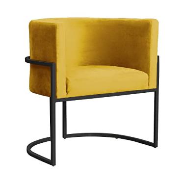 Imagem de Poltrona Luana Requinte Base Preta Veludo Cores - DS Estofados