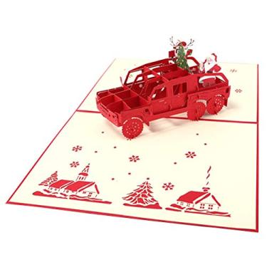 Imagem de Cartões De Felicitações Cartas Para Cima Cartões De Natal Tridimensional Arte Em Papel 3d