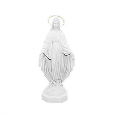 Imagem de Imagem Nossa Senhora das Graças (Maciça) 52 cm em Pó de Mármore com Auréola Dourada