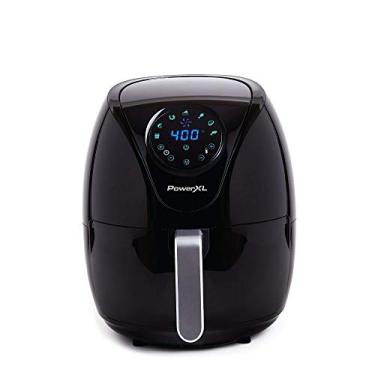 Imagem de PowerXL Air Fryer 7 QT Maxx Classic, fritura extra quente, cozinhar, batata, grelha, assada, assada, acabamento de alto brilho, preto (7 quartos)