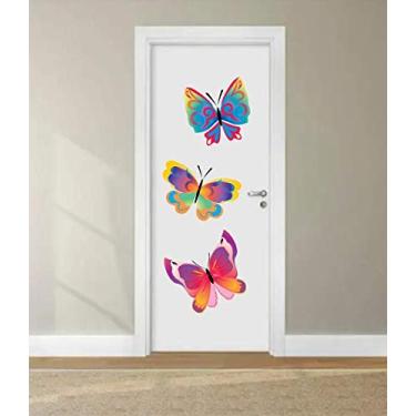 Imagem de Adesivo De Parede porta Borboleta Trio tamanho total 40x100cm