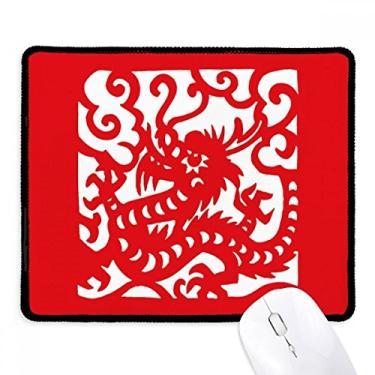 Imagem de Mousepad com borda costurada e borda para jogos Dragon Animal China Zodiac