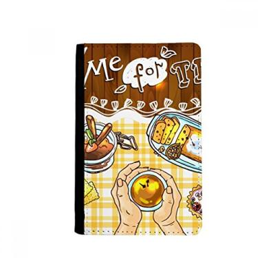 Imagem de Carteira Time for Tea Biscuits Chocolate Passaporte Notecase Burse Carteira Porta-cartões
