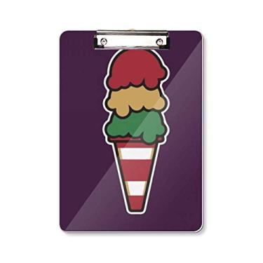 Imagem de Placa de suporte para pasta de sorvete doce de três camadas com sabor A4