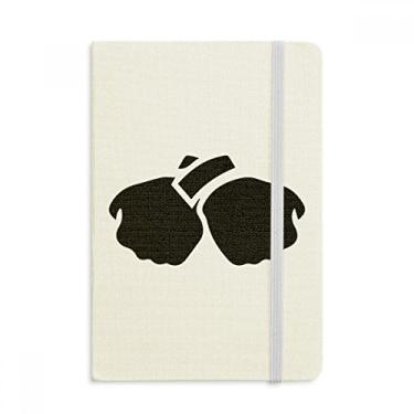 Imagem de Caderno com desenho de punho de gestos, capa dura oficial, diário clássico