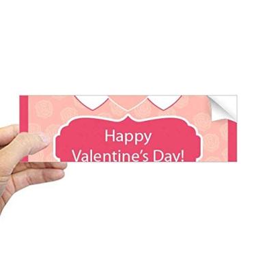 Imagem de DIYthinker Adesivo retangular de para-choque, dia dos namorados, rosa e branco para janela